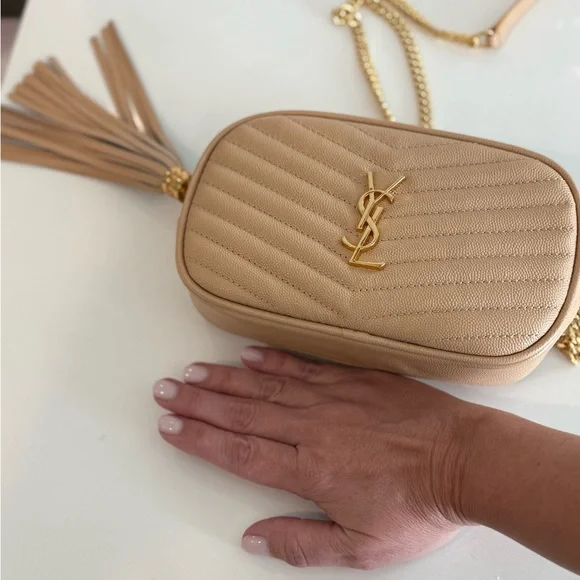 YSL Beige Quilted Crossbody Bag - Picture 7 of 8